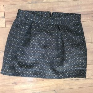 Black, gold and silver skirt size 4